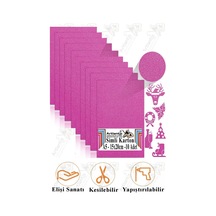 Pembe Simli Karton A5 15x20 Cm 10 Lu 1 Paket Simli Fon Kartonu Parıltılı Kağıt Anasınıfı Kreş Etkinlik Proje Pembe