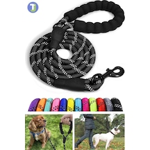 Technojet Köpekler için Gezdirme Tasması Kayışı Reflektörlü 130 c Siyah
