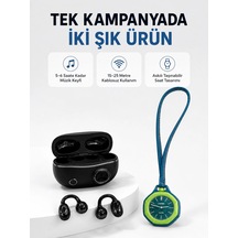 Mey İthalat Yeşil Çanta Charm Saat Ve Kablosuz Bluetooth Kulaklık İkili Kampanya Seti Günlük Kullanım