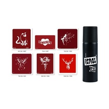 Airbrush Tattoo Melek Modelleri Spray Tattoo Geçici Sprey Dövme Seti