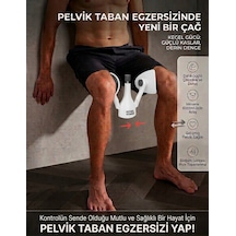Pelvik İç Bacak Kas Egzersiz Aleti, Kalça Sıkılaştırıcı Kegel Egzersiz Aleti 7-16kg Direnç,beyaz