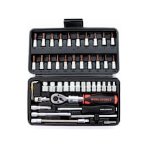 46 Parça 1/4" Lokma Takımı 4-14 Mm Profesyonel Set