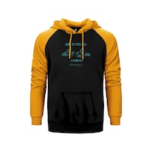 Adventure Everest Sarı Renk Reglan Kol Kapşonlu Sweatshirt Sarı