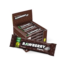 Rawberry Cacao Vegan Glutensiz Şeker İlavesiz Kuruyemiş Bar 15 x 33 G