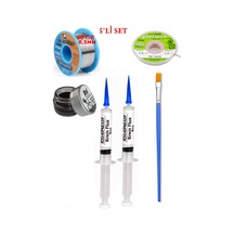 Lehimleme Seti 40 G 0,5 Mm Lehim Teli Cp-1515 Lehim Fitili Flux Lehim Toplama Fırça Seti Tk98