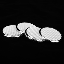 Yaleker Otomobil Hoparlör Korumalı Kafesleri - 1 İnç Plastik Çerçeve, Elektroplated Beyaz, Ses Geçirimi İyi, 4 Adet Paket