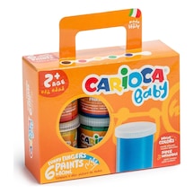 Carioca Baby Yıkanabilir Parmak Boyası 6 Renk x 80 ML ko032
