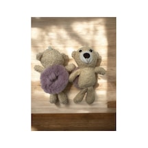Ayıcıklı Peluş Lastik Simit Toka Mor - 673862609 Mor