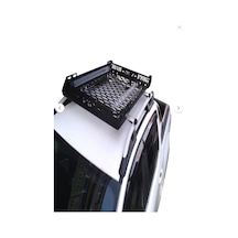 Universal Tavan Sepeti 100x125 Cm Tüm Araçlara Uyumlu Lazer Kesim Roof Rack Sepet Siyah