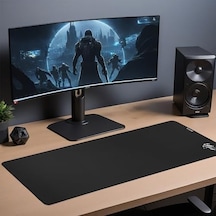 Dark 80x30cm Hybrid Kumaş - 4mm Kalınlık - Özel Yüzey Altı Dikiş - Kaydırmaz Zemin Xl Premium Mousepad