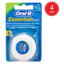 Oral-B Essential Floss Nane Aromalı Mumlu Diş İpi 50 M x 4 Paket