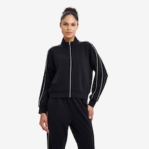 Lescon Siyah Kadın Fermuarlı Sweatshirt 26n-2113