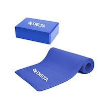 Delta 15 Mm Yoga Mat-Yoga Minderi ve Yoga Blok-Yoga Köpüğü Mavi
