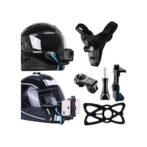 Kask Çene Telefon Ve Aksiyon Kamera Tutucu Siyah