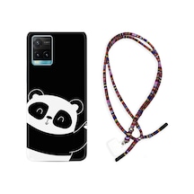 Vivo Y21S Kılıf Rasta Boyun Askılı Bay Bay Panda 1784