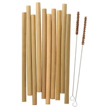 12 Li Bambu Pipet Ikea Meridyendukkan Elde Yıkanan Bambu Pipet Su
