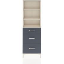 Arges Dolap 3 Raflı 3 Çekmeceli 60x30x182 Aytaşı-antrasit Aytaşı