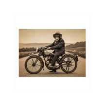 Vintage Motosiklet Yolculuğu Mdf Tablo