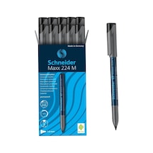 Schneider Maxx 224 M 1.0 MM Asetat Kalemi Siyah 10 Lu Siyah
