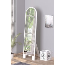 Beyaz 150x43 Cm Ayaklı Tek Kubbeli Salon Antre Çocuk Odası Banyo Beyaz