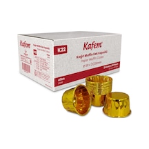 Kafem Altın Muffin Kek Kapsülü 25li X 60 Paket Koli - K22 Altın