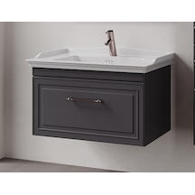 Denko Era 80 Cm Antrasit Banyo Dolabı Alt Modül Lavabo Antrasit