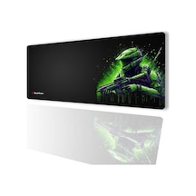 Sonictouch Ultragrand Siyah Ve Neon Yeşili Soldier Dikişsiz Xxl Gaming Oyuncu Masaüstü Klavye Mouse Pad 40x90cm