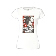 Fight Club Beyaz Kadın Tshirt 001