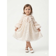 Xo Kids Kız Çocuk Elbise 7-11 Yaş 3710 Bej