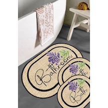 Chilai Home Bano 3'lü Set Banyo Halısı Djt Bej - Yeşil Chilai Home Bano 3'lü Set Banyo Halısı Djt Bej - Yeşil