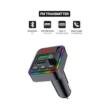 Bluetooth Araç İçi Fm Transmitter Pd + 3.1a Hızlı Şarj Çift Usb Rgb Led Ekranlı Müzik Çalar
