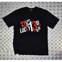 Stoned&Fame Lucky Baskılı T-shirt SIYAH Siyah Stoned&Fame Lucky Baskılı T-shirt SIYAH Siyah