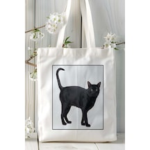 Art Hediye Bombay Kedisi Kedi Baskılı Omuz Çanta Kişiye Özel Model 4 Çok Renkli