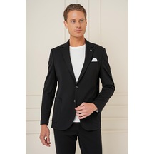 C 690 Slim Fit Siyah Spor Ceket Siyah