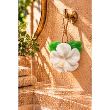 Dekoratif Kokulu Sabun & Peeling Etkili Asılabilir Dekoratif Banyo Sabunu & Beyaz Çin Gülü Şekilli Katı Sabun 10x10 Cm - 938305005 Diğer