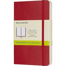 Moleskine Yumuşak Kapak Defter Kırmızı Çizgisiz - 9 x 14 CM