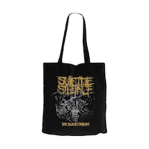Suicide Silence The Black Crown Siyah Kanvas Bez Çanta Siyah