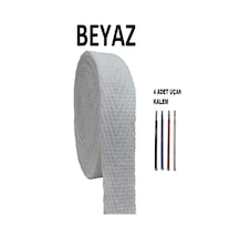 35 Metre Balıksırtı Ekstrafor Dar Dokuma 1 Santim En Buharla Uçan Kalem Hediye Beyaz, - 692917894 Beyaz,