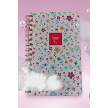 13x21 Cm Çizgisiz 96 Yaprak Sert Karton Kapak Telli Defter 60 Gr Beyaz Kağıt Krem