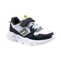Cool Unisex Çocuk Cırtlı Rahat Günlük Sneaker Spor Ayakkabı Tokyo Petrol Beyaz Beyaz - Petrol
