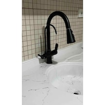 Boheme Fleko Arıtmalı Spiralli Eviye Bataryası Siyah