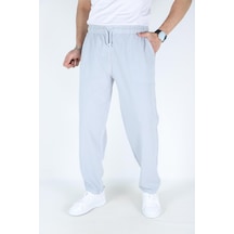 Myrab Denim Taş Renk Erkek Battal Boy Yazlık Keten Pantolon - %100 Pamuk GÜMÜŞ