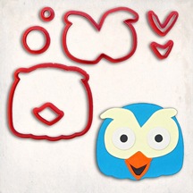 Giggle And Hoot Detay Kurabiye Kalıp Seti 7 Parça KIrmızı