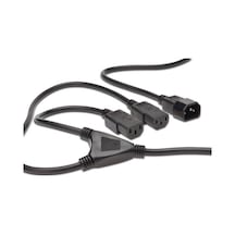 Digitus Ak-440400-017-s 1.7 Mt C14 To 2xc13 Erkek-dişi 3x1.0mm Splitter Güç Kablosu