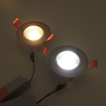 Saten Krom Sıva Altı Spot Cob Led Armatür 5W Trafolu Beyaz