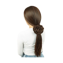 Yoğun Saçlı Lastikli Topuz Toka / Kahve Karamel - Mydr-462392 Çok Renkli