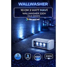 Alles 10 Cm 3 Watt Mavi Wallwasher 220v Mavi Işık