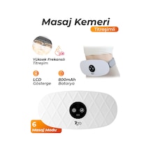 7go 7gmg9 Titreşimli Karın Masaj Kemeri: Göbek , 6 Mod, Usb-c Şarjlı Vibrasyon Cihazı Beyaz