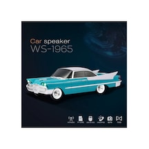 Nostaljik Araba Şeklinde Bluetooth Speaker Şarjlı Led Işıklı Kablosuz Hoparlör Fm Radyo Sd Kart Usb