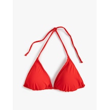 Koton Üçgen Bikini Üstü Boyundan Bağlamalı Kaplı Kırmızı 3sak10145bm